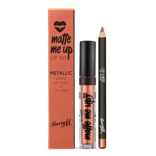 Barry M Matte Me Up Metallic Lip Kit (24 Carat)